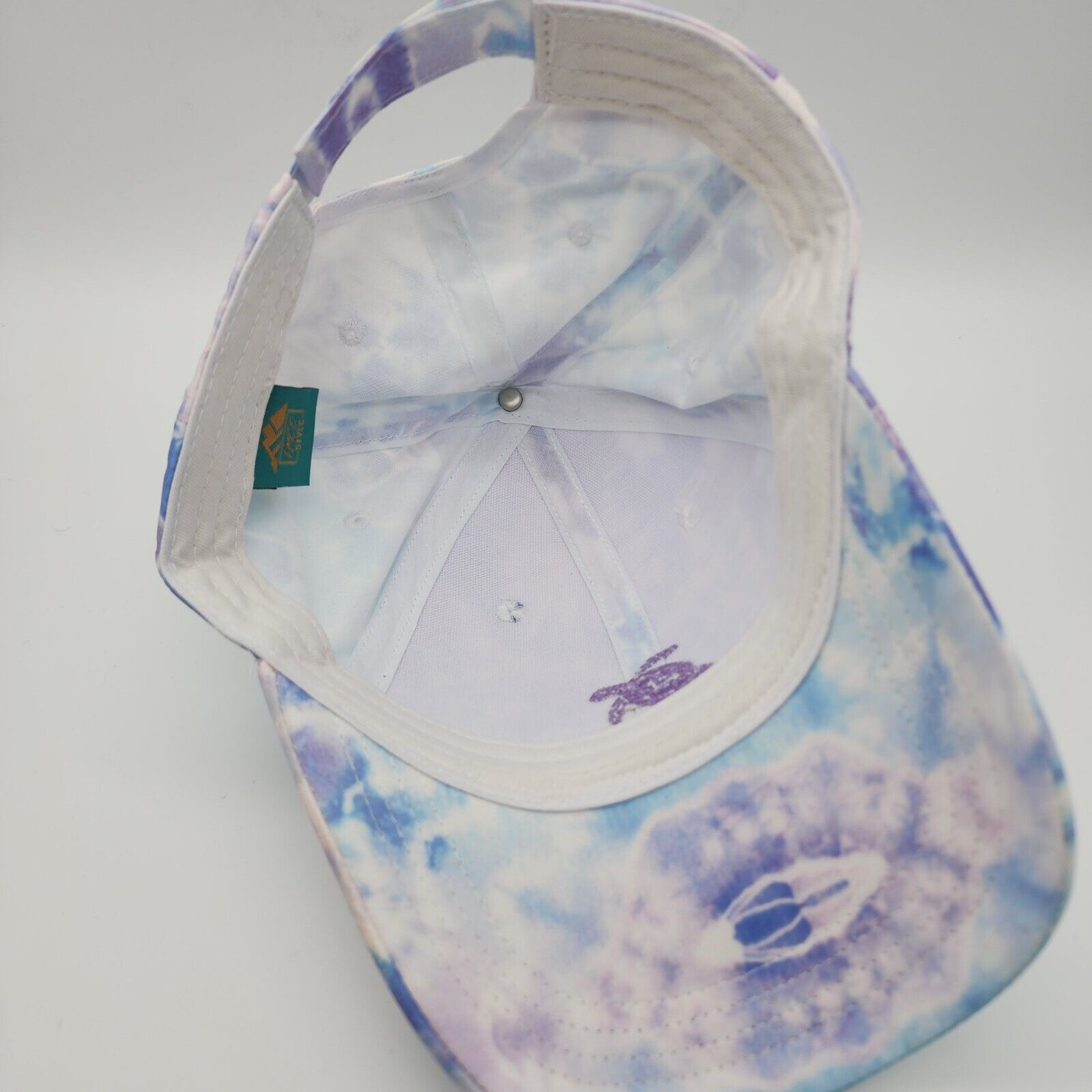 Topsail Island Womens Cap Hat Embroidered Sea Turtle Lavender Tie Dye Adjustable — image 6 of 8